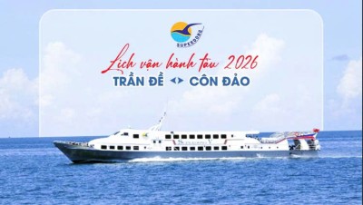 Lịch vận hành tàu Superdong Trần Đề - Côn Đảo 2026